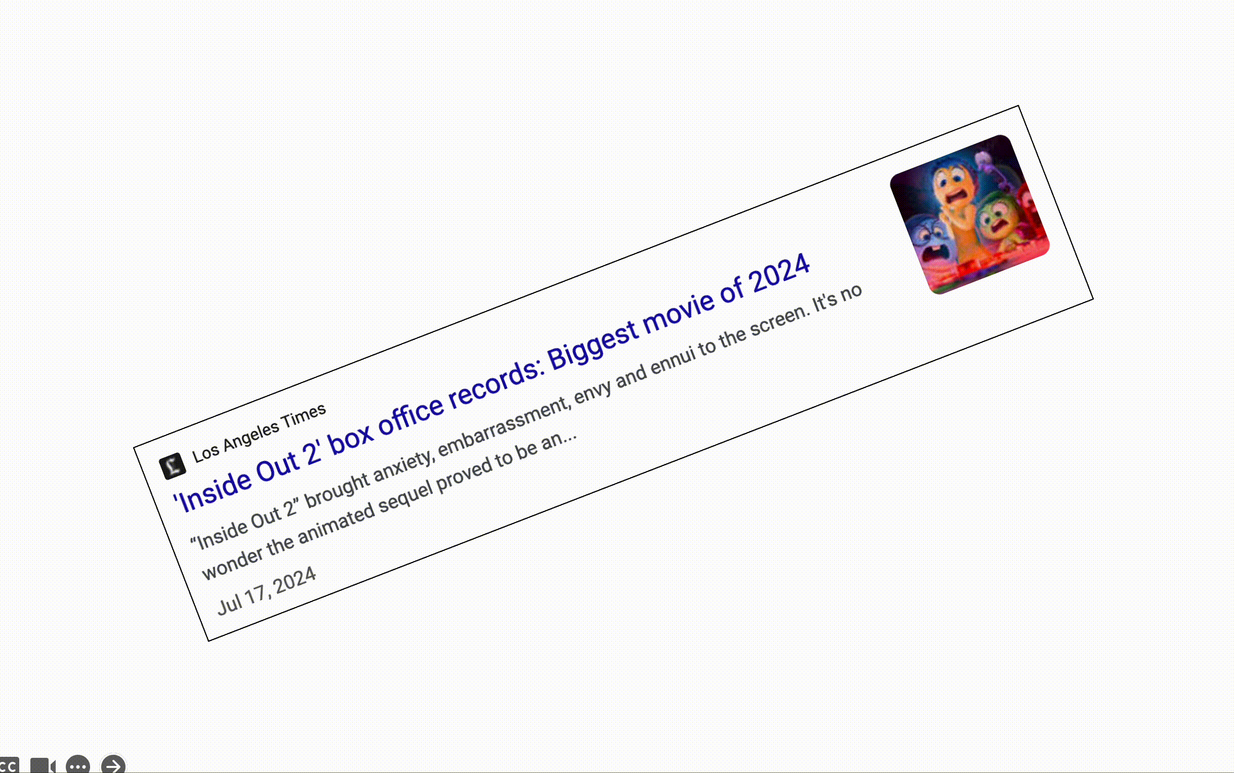 GIF of Inside Out 2 headlines